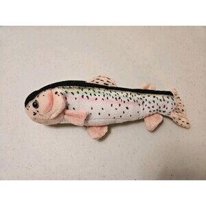 Cabin Critters Stuffed Plush Rainbow Trout Fish 10.5" Long Gently Used